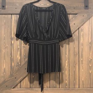 NWOT Torrid Black & White Blouse Size 0